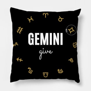 Gemini Zodiac Horoscope Pillow