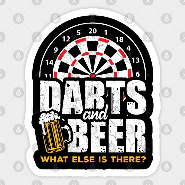 Darts And Beer Club Friends Team Players Gift Darts Aufkleber Teepublic De
