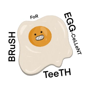 Cute funny egg brush your teeth kids Liam Fitzpatrick T-Shirt