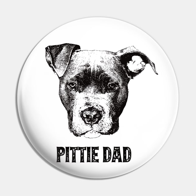 Pittie Dad American Pit Bull Terrier Pin by DoggyStyles