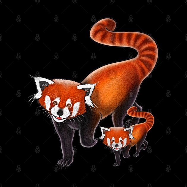 Red panda mom cute red pandas red panda lover by Artardishop