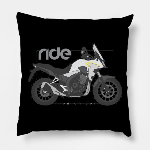 Ride cb500x white Pillow by NighOnJoy