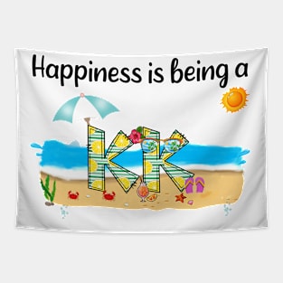 Happiness Is Being A Kk Summer Beach Happy Mother's Day Tapestry