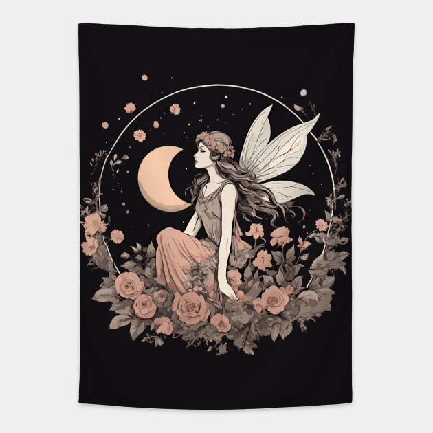 Whimsical Fairy Tapestry by Ray Crimson