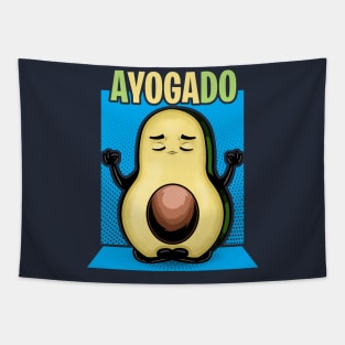 avocado yoga funny Tapestry
