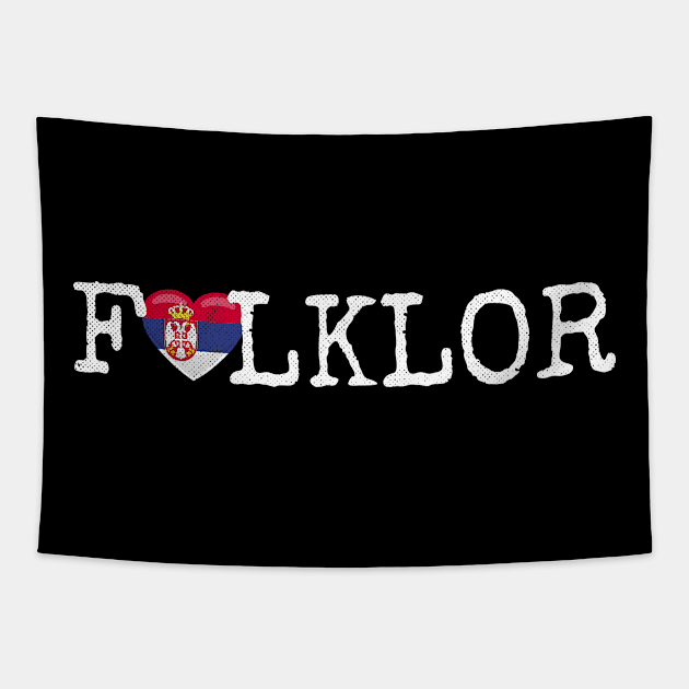 Folklor Majica Srbija - Serbian Dance Traditional Tapestry by Puki Designs