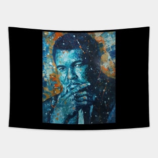 Blue color Muhammad Ali Tapestry