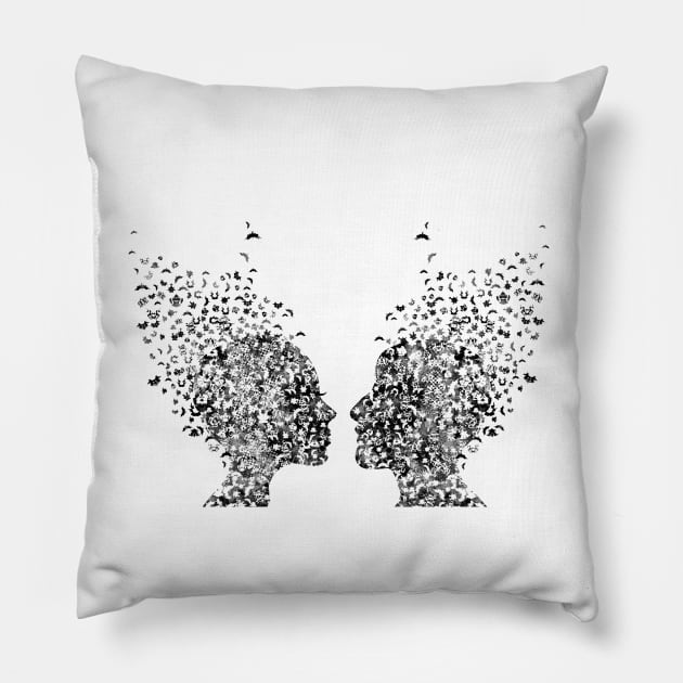 Mind and psychology Pillow by RosaliArt