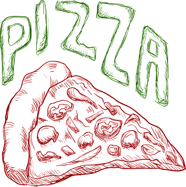 Pizza Slice Kids T-Shirt by Mako Design 