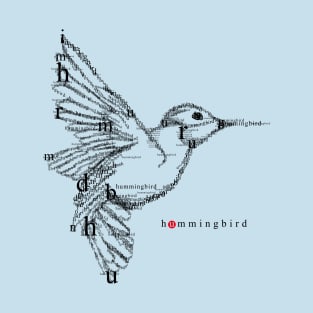 Font illustration "hummingbird" T-Shirt