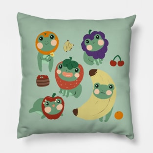 Fruity Froggies Pillow