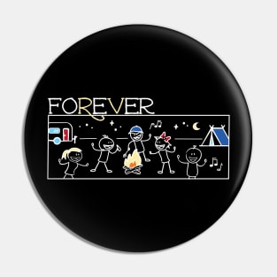 RV Forever - Fun Camping Drawing Pin