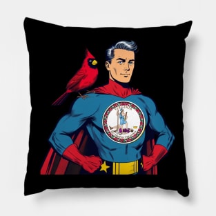 Richmond Virginia 1960s Comic Book Superhero RVA Pillow