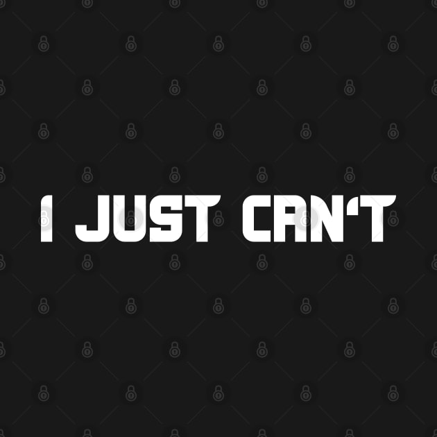 i just can't by mdr design