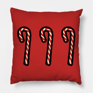 Candy Cane Trio is Christmas Food Pillow