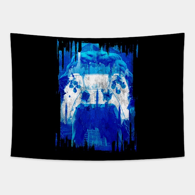 PS5 Control Art Tapestry by damienmayfield.com