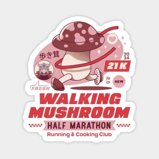 Walking Mushroom Marathon Magnet