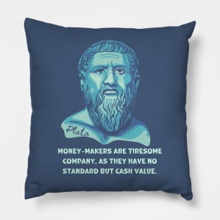 Plato Portrait and Quote Pillow