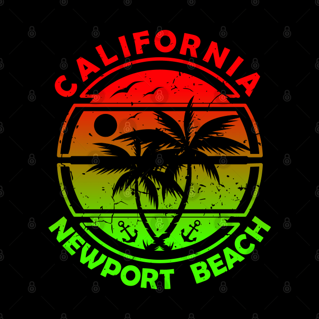 Newport Beach California, Tropical Palm Trees, Ship Anchor - Summer by Jahmar Anderson