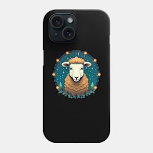 Sheep in Ornament, Love Farm Animals Phone Case