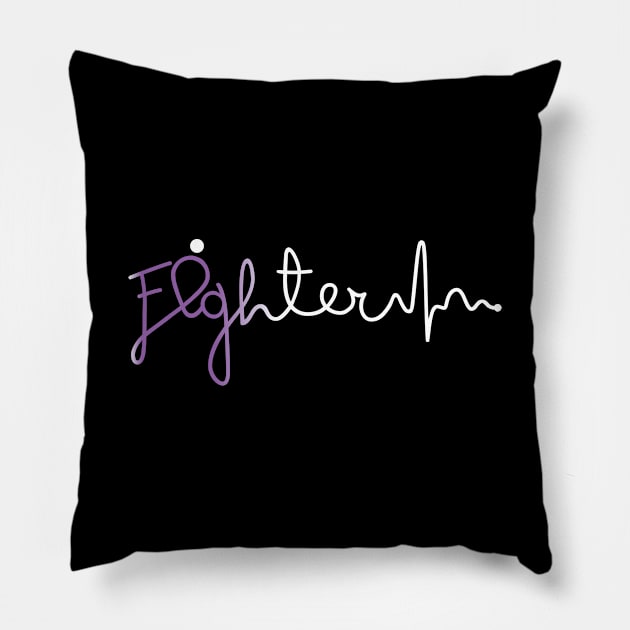 Fighter- Epilepsy Gifts Epilepsy Awareness Pillow by AwarenessClub