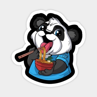 Cute Panda Ramen TShirt Magnet