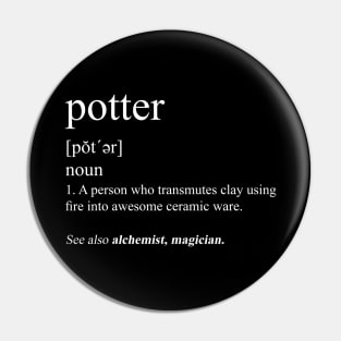 Potter Definition Alchemist or Magician Pin