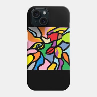 Pintura Abstracto Perfil de Mujer Carnaval. Phone Case