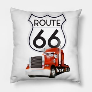 Big Rig Route 66 Pillow