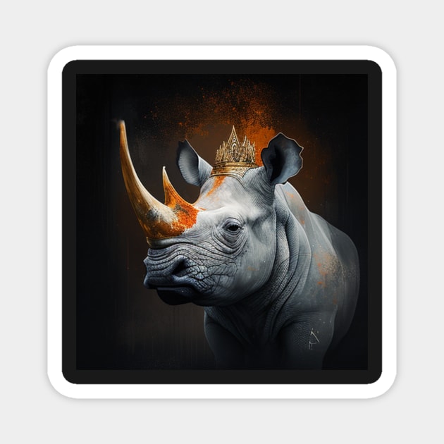 The Rhino King Magnet by HIghlandkings