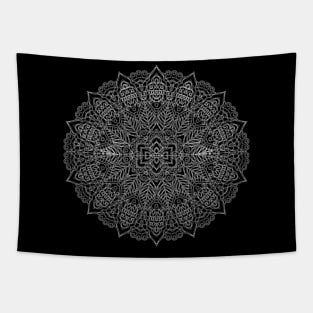 Mandala Line Art Ornigram Tapestry