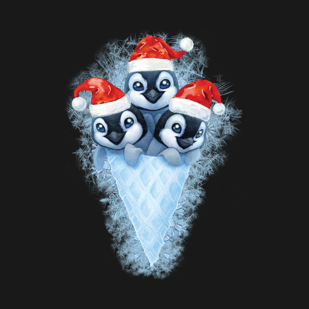 Disover Penguin Santa Christmas Cute Penguin Snow - Penguin Christmas - T-Shirt