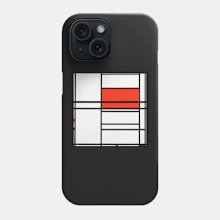 Composition No. 4 with red and blue Phone Case