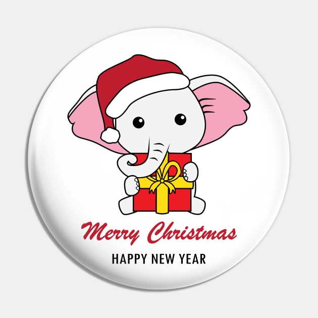 White elephant Pin by RockyDesigns