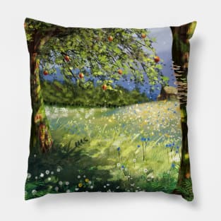 Orchard Scene Pillow