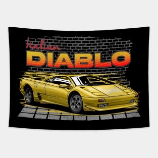 Italian Supercar Diablo Tapestry