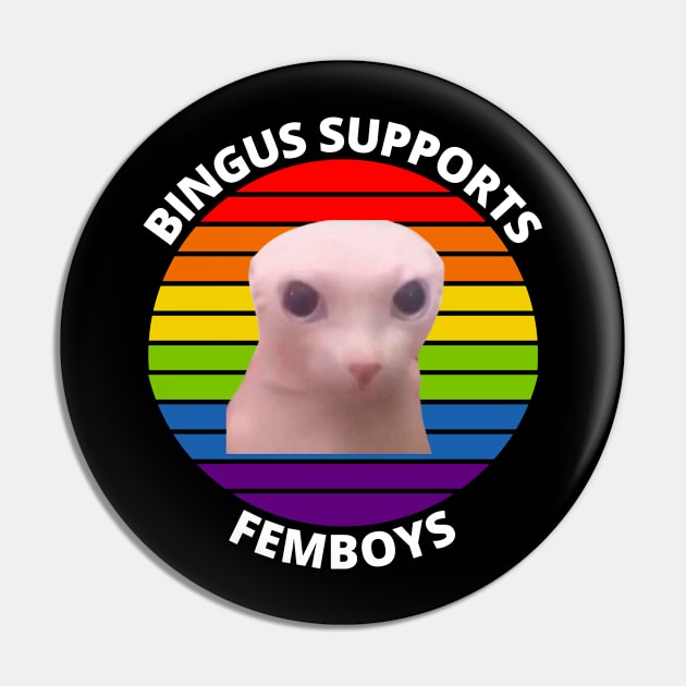 Bingus My Beloved Sphinx Cat Meme Pin by BobaPenguin