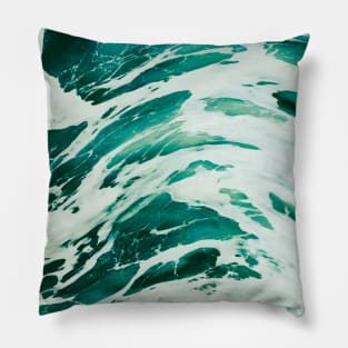 Summer Vibes Marble Waves Pillow