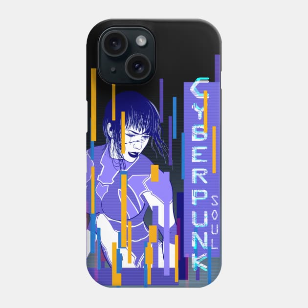 Cyberpunk soul Phone Case by Blacklinesw9