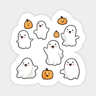 Pumpkins and ghosts Halloween Magnet