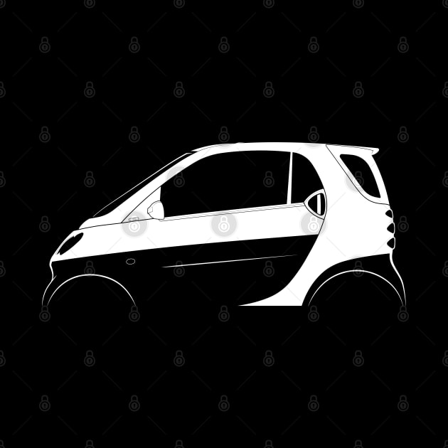 smart fortwo (W450) Silhouette by Car-Silhouettes