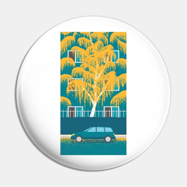 Golden Willows Pin by Nathan Watkins Design