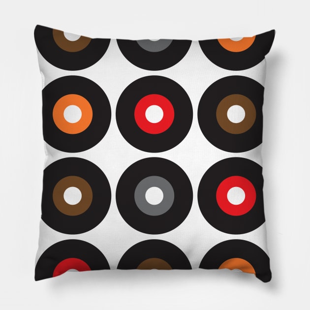 45 Rpm Records Pillow by analogdreamz