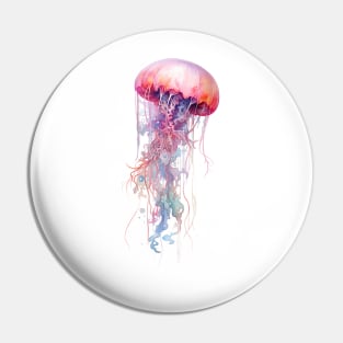 Watercolor Jellyfish Pin