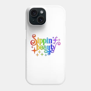 Sippin' Beauty - Rainbow Art - Wine Lovers Phone Case