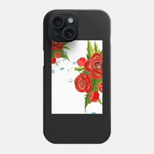 red flowers bouquet_card Phone Case