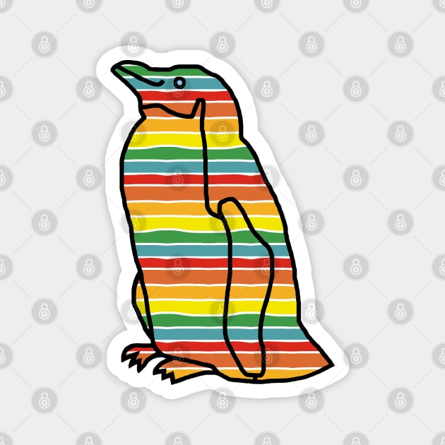 Energy Stripes Penguin Magnet by ellenhenryart