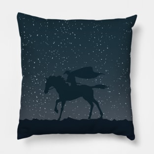 Ronin On a Horse Pillow