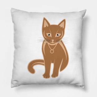 Cute brown cat Pillow