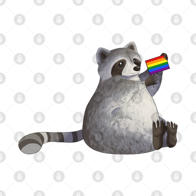 Gay Pride Raccoon by celestialuka